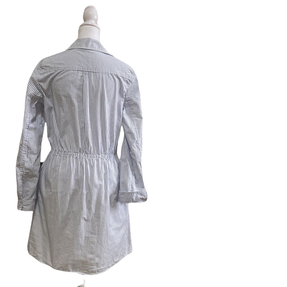 Donna Degnan Shirt Dress Blue White Stripe - Picture 2 of 6